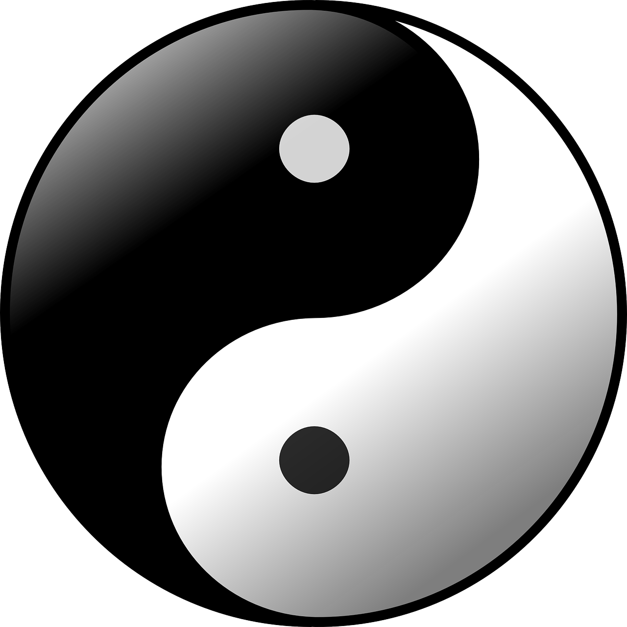 yin und yang Die Grafik Yin und Yang, das Taiji-Symbol